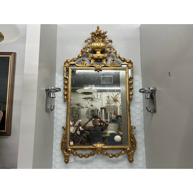Large 18th Century French Louis XVI Giltwood Mirror For Sale - Image 11 of 11