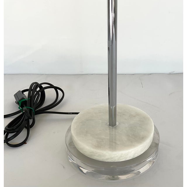 Modern Modern Custom Gray Feather Table Lamp For Sale - Image 3 of 3