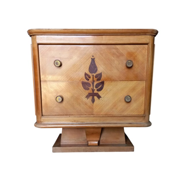 Small Art Deco Inlaid Chest of Drawers, 1930s For Sale - Image 9 of 14