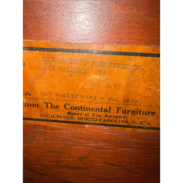 Mid-20th Century Continental Furniture Co. “John Hawks” Colonial Mahogany Executive Desk For Sale - Image 9 of 10