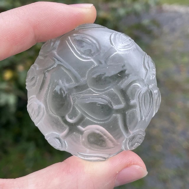 Rare Antique Art Deco 1920s Rene Lalique French Art Glass Jar Jaytho Perfumery For Sale - Image 6 of 13