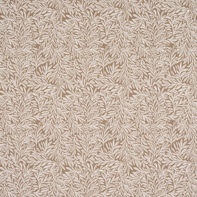 SAMPLE - Schumacher Willow Leaf Wallpaper In Mocha For Sale