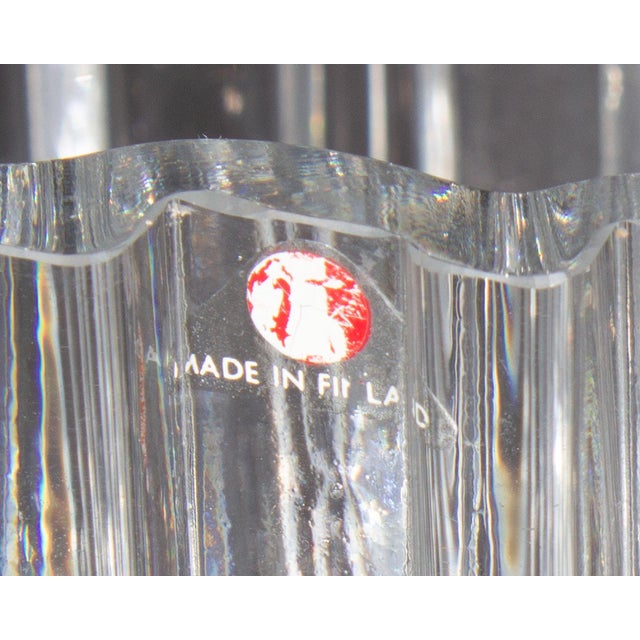 Tapio Wirkkala 1970s “Arcadia” Iittala Crystal Vase For Sale In Indianapolis - Image 6 of 8