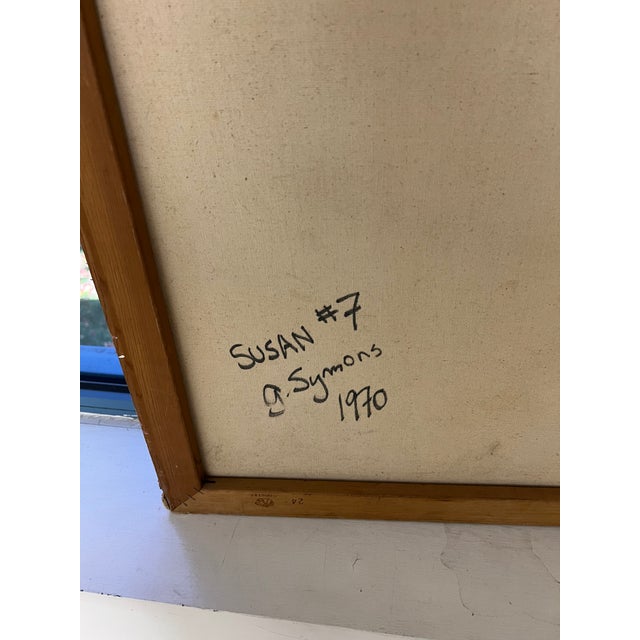 1970s "Susan #7" Surrealist Figurative Female Painting For Sale - Image 9 of 10