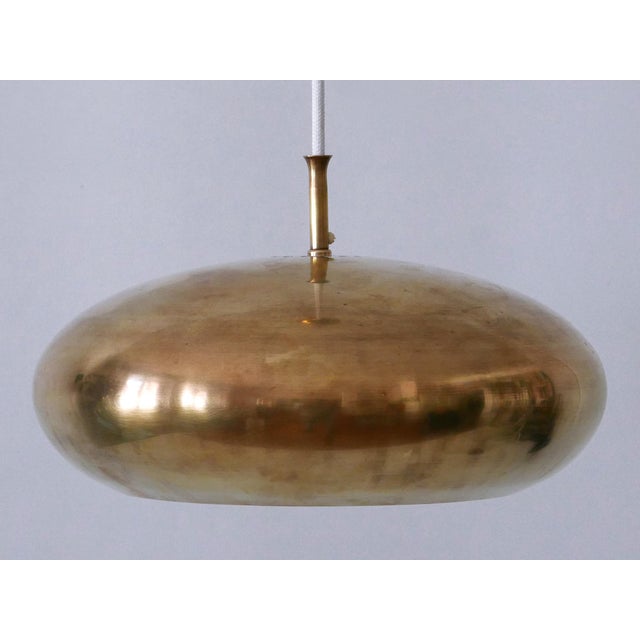 Metal Mid-Century Modern Brass Pendant Lamp by Falkenbergs Belysning, Sweden, 1960s For Sale - Image 7 of 18
