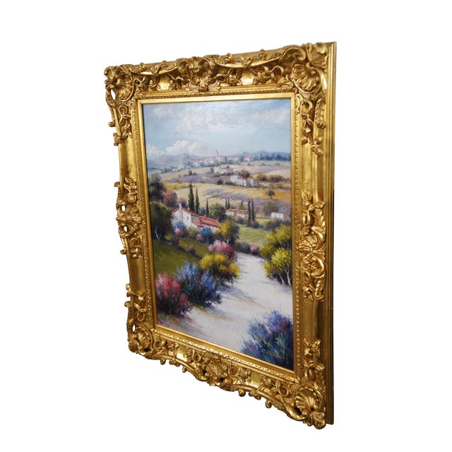 Impressionist Late 20th Century Christopher Guliano Spanish Villas Tuscany Landscape Oil Painting Italy For Sale - Image 3 of 11