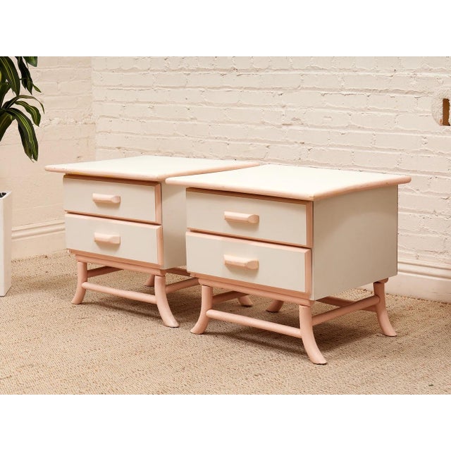 Pair of Retro 50’s Asian Style Nightstands For Sale - Image 4 of 10