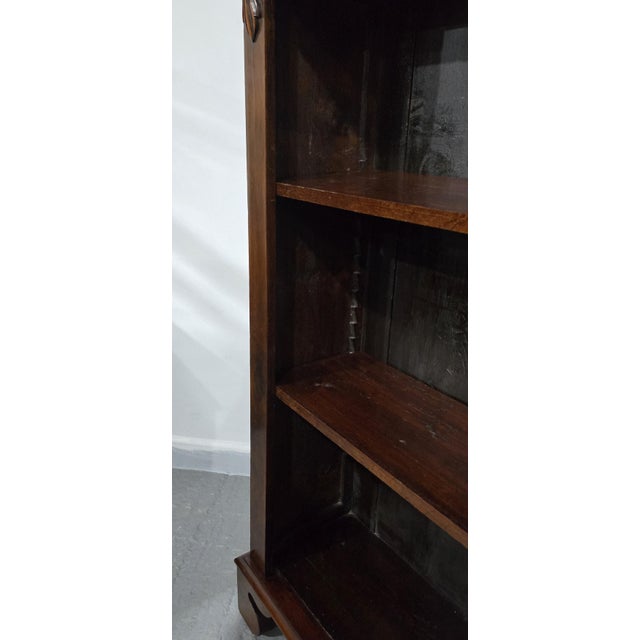 Victorian Mahogany Open Adjustable Library Bookcase, 1880 For Sale - Image 9 of 11