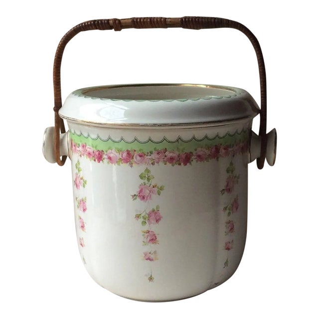 Royal Doulton Edwardian Rose Garland Lidded Ice Bucket - Multi-Purpose Treasure For Sale