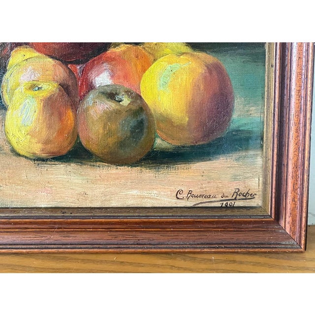 1901 French Fruit Still Life Oil Painting For Sale In San Francisco - Image 6 of 6