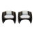 Organic Modern Mocha Tropic Outdoor Lounge Chairs Pair For Sale