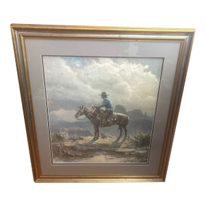 1980s Olaf Wieghorst Signed and Numbered Print " the Navaho" 751/1500