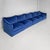 Italian Modern Modular Sofa in Blue Velvet, 1980s, Set of 5 For Sale - Image 3 of 16