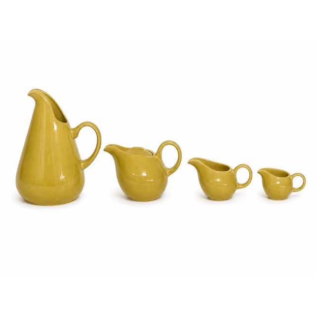 1940s Mid-Century Modern Russel Wright for Steubenville American Modern Chartreuse Dinnerware – 60-Piece Mid-Century Modern Service For Sale - Image 4 of 11