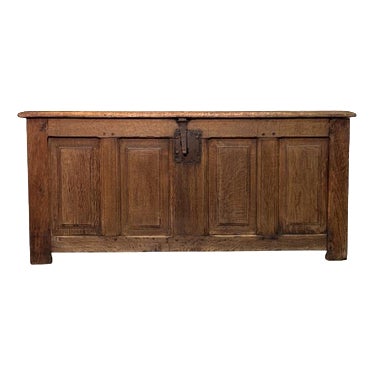 Antique Chestnut Chest, 1700s For Sale