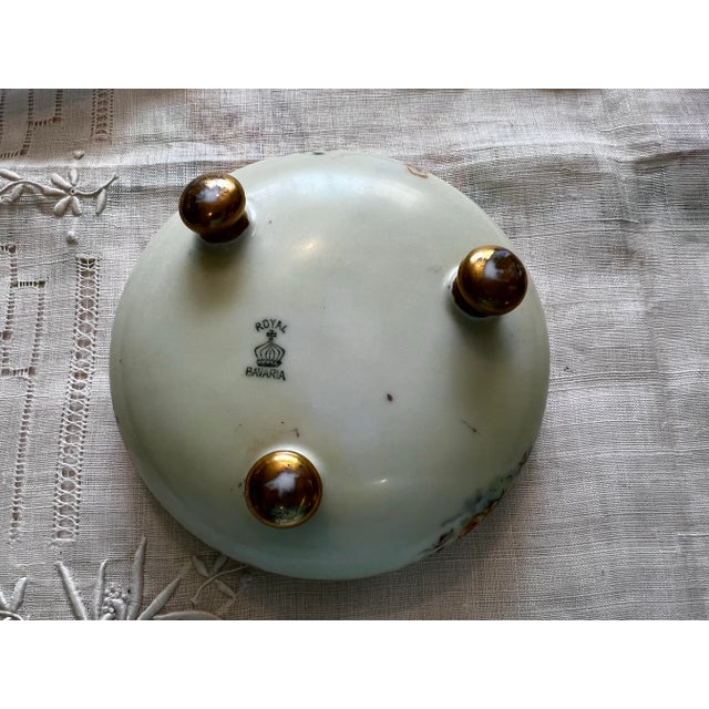 Royal Bavaria Porcelain Bowl Hand Painted With Opalescent Interior Early 20th Century For Sale In Naples, FL - Image 6 of 7