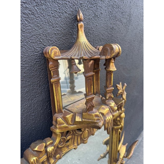 1900 - 1909 Victorian Iron Sculptural Gilded Mirror For Sale - Image 5 of 12