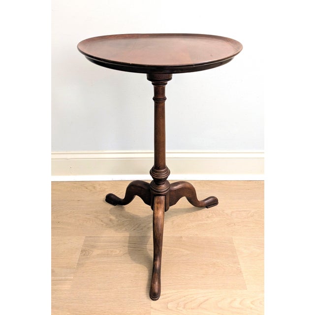 American Late 20th Century The Bartley Collection Mahogany Side Table Tripod Base For Sale - Image 3 of 10