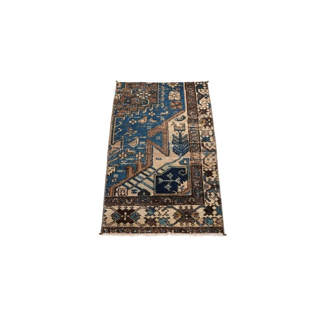 Handknotted Vintage decorative mini wool rug. Approximatelly 75-85 years old. In very good condition. Rare find, Unique...