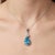 Contemporary Swiss Blue Topaz Pendant, Stacking Gemstone Pendant for Woman For Sale - Image 3 of 7