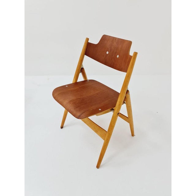 Egon Eiermann Austrian Folding Chair by Egon Eiermann for Wilde & Spieth, 1950s For Sale - Image 4 of 11
