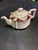 Vintage Sadler England Teapot Red & Gold Floral Pattern Crazed Finish For Sale - Image 10 of 12