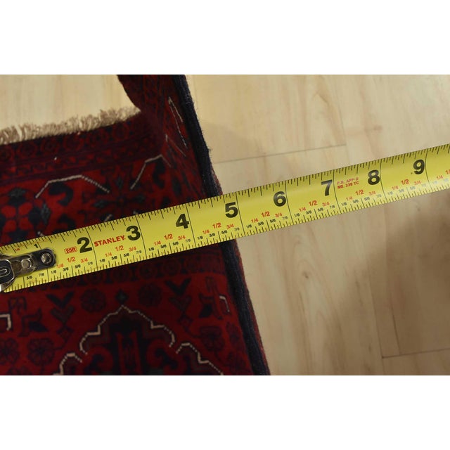 Turkmen Runner 2’8” X 11’6” Red Wool Tribal Hand-Knotted Oriental Rug For Sale - Image 11 of 13