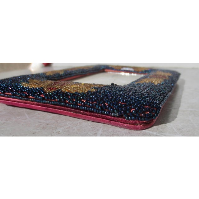Late 20th Century French Beaded Photo Frame For Sale - Image 5 of 7