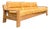 Three-Seater Sofa in Yellow Genuine Leather and Wood by Rolf Benz For Sale