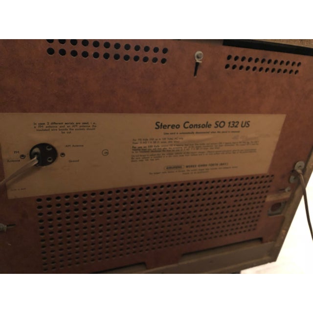 Wood 1950s Mid Century Modern Grundig Majestic Stereo Model So 132 For Sale - Image 7 of 13