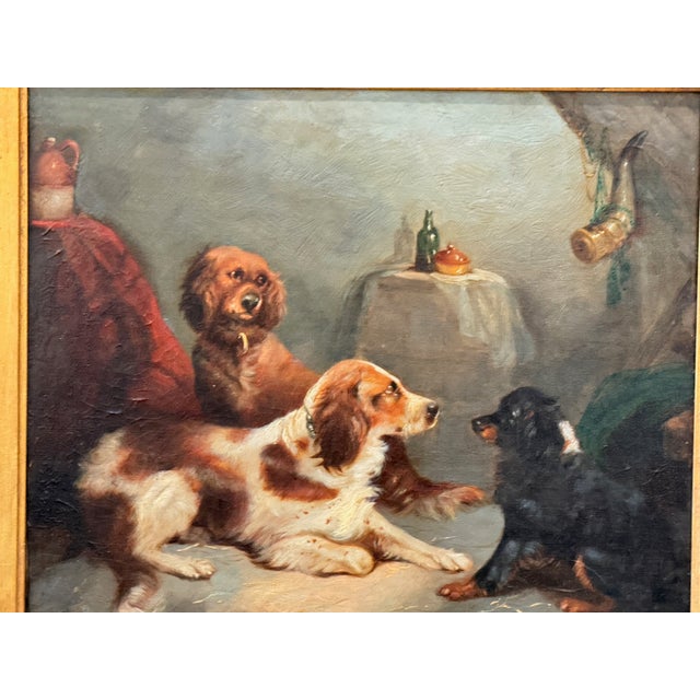 “Gun Dogs After a Day’s Sport” Oil on Canvas by George Armfield (1808–1893) For Sale - Image 4 of 6