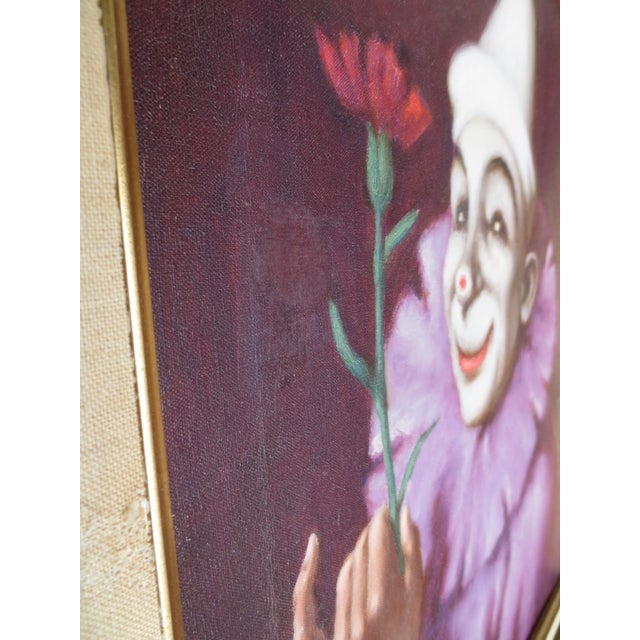 Sandor Basilides Clown With Flower for You Circa 1966 For Sale - Image 11 of 11