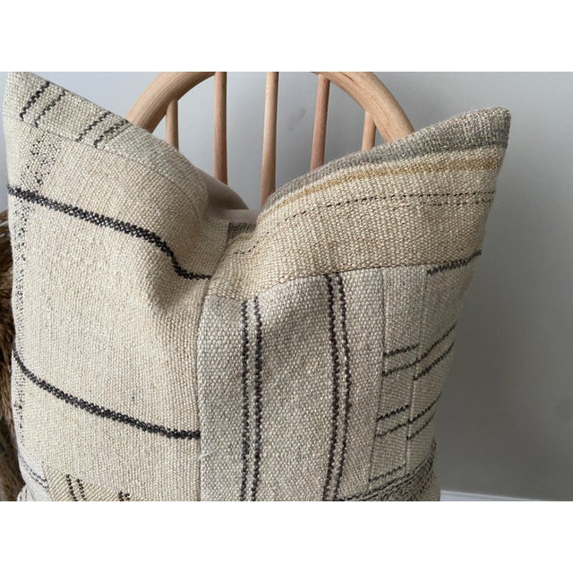 Vintage Striped Pillow Cover For Sale - Image 4 of 7