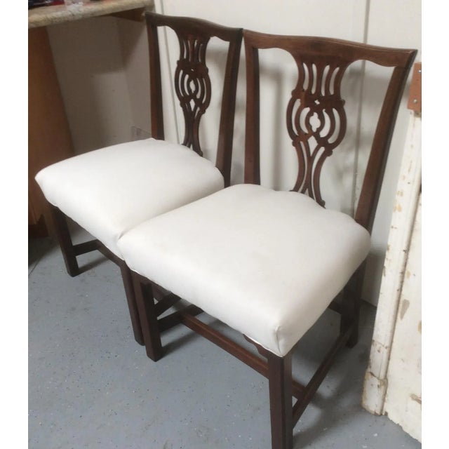 19th Century Americana Mahogany Side Chairs - a Pair For Sale In San Antonio - Image 6 of 11