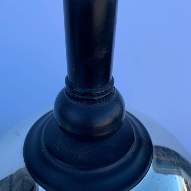 Silver Vintage Mercury Glass Table Lamps a Pair For Sale - Image 8 of 10