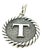1990s David Yurman Letter T Amulet Sterling Silver Estate For Sale