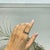 Green Handmade Two-Tone Pink & Green Sapphire Navette Stacking Ring in Silver Size 5 For Sale - Image 8 of 13