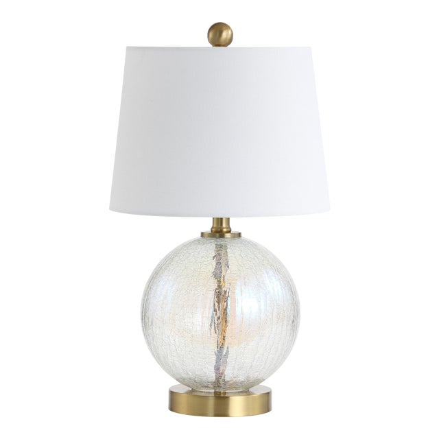 Orb Base Table Lamp - Clear & Gold For Sale