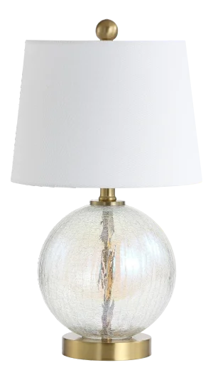Orb Base Table Lamp - Clear & Gold