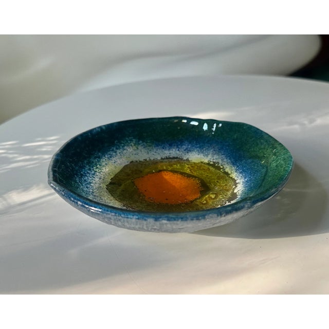 Mid-Century Modern Aureliano Toso Murano Art Glass Bowl 1960s Mid Century Modern For Sale - Image 3 of 6