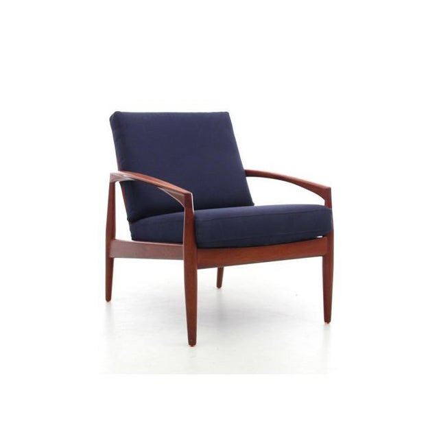 Mid-Century Scandinavian Modern Paper Knife Lounge Chair in Rosewood attributed to Kai Kristiansen for Magnus Olesen, 1960s For Sale - Image 9 of 9