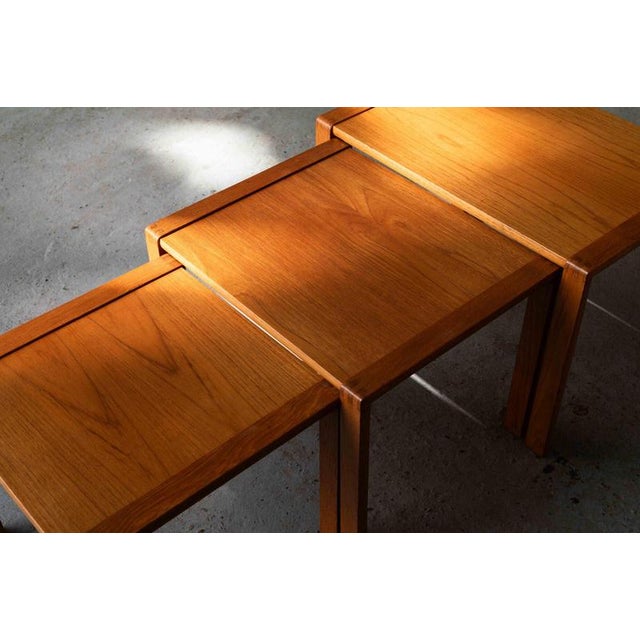 Brown Nesting Tables from Aksel Kjersgaard, Set of 3 For Sale - Image 8 of 15