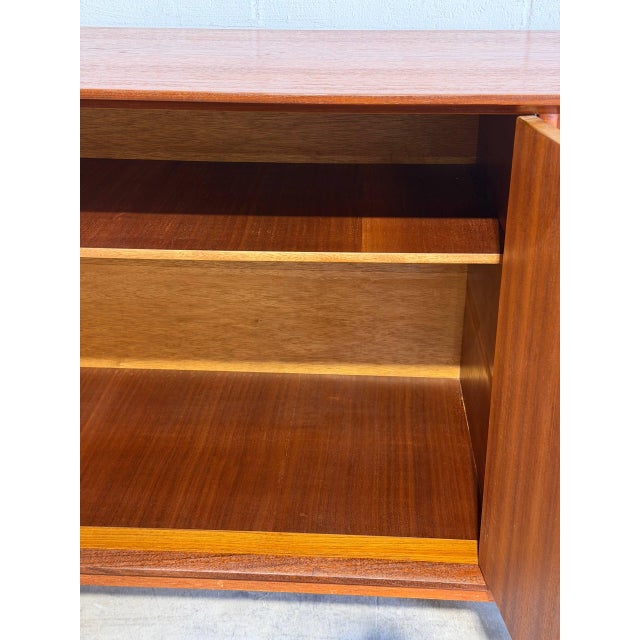 Wood Teak Sideboard Credenza With Tapered Legs Crafted in Norway Mid-Century Modern 1960s For Sale - Image 7 of 10