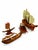 Mid-Century Modern Mid 20th Century Set of Four Wooden Boat Models With Sails, Covered Boat and Hawaiian Outrigger For Sale - Image 3 of 9