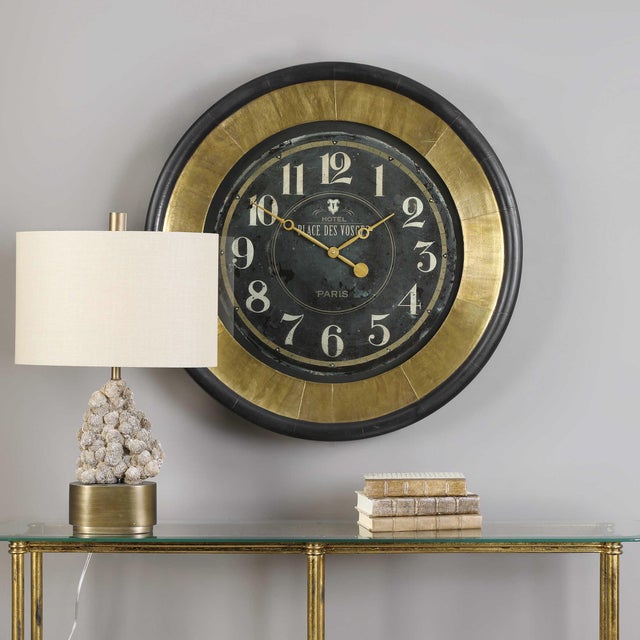 Bold Brass Wall Clock Chairish