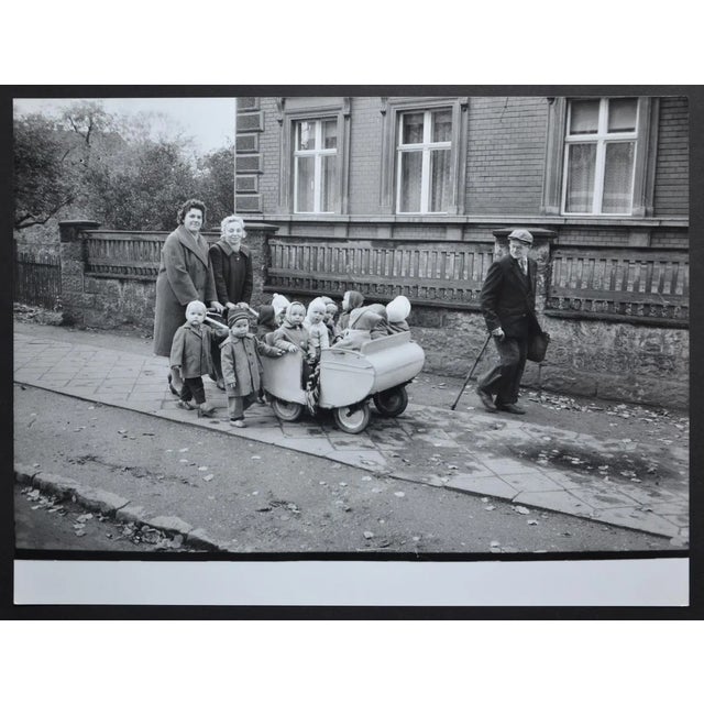 Toddlers' Excursion in a Handcart Postwar, 1950s For Sale