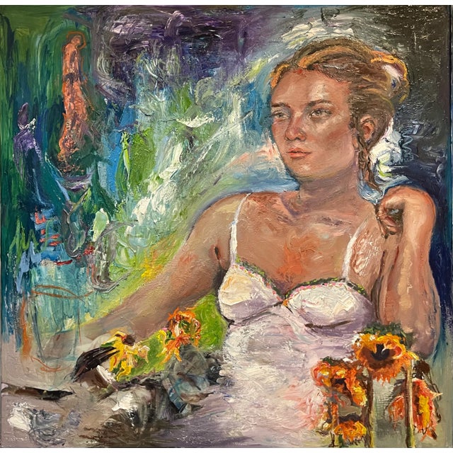 "Missing You", Large Art, Original Oil Paintings, by Van Ness For Sale - Image 4 of 7
