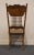 High End Vintage Solid Oak Pressed Back Rustic Country Style Dining Side Chair For Sale In Kansas City - Image 6 of 9