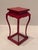 Vintage Red Lacquer Square Side Table For Sale - Image 4 of 5