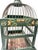 Green Antique Wire Birdcage Handpainted in Green For Sale - Image 8 of 11